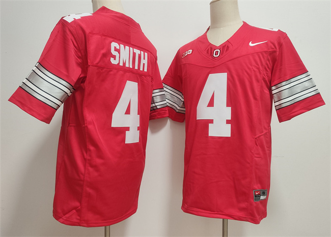 Men's Ohio State Buckeyes #4 Jeremiah Smith Red F.U.S.E. Limited Stitched Jersey