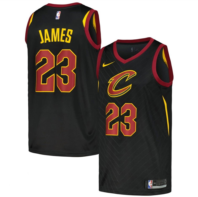 Men's Cleveland Cavaliers #23 LeBron James Black Stitched Basketball Jersey