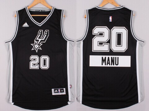 San Antonio Spurs #20 Manu Ginobili Revolution 30 Swingman 2014 Christmas Day Black Jersey