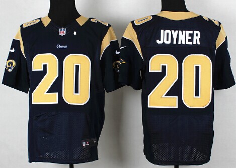 Nike St. Louis Rams #20 Lamarcus Joyner Navy Blue Elite Jersey