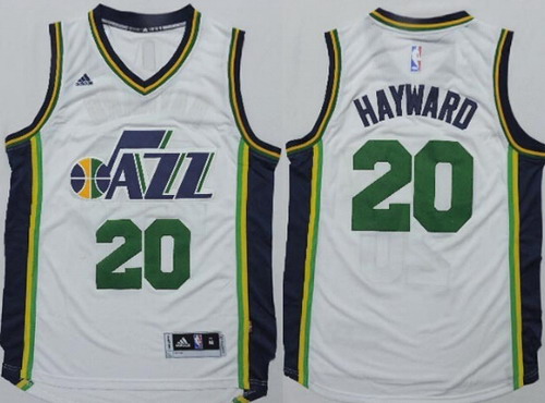 Utah Jazz #20 Gordon Hayward Revolution 30 Swingman 2014 New White Swingman Jersey