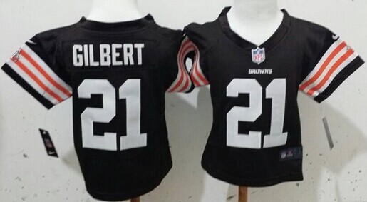 Nike Cleveland Browns #21 Justin Gilbert Brown Toddlers Jersey