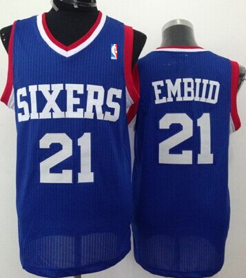 Philadelphia 76ers #21 Joel Embiid Blue Swingman Jersey