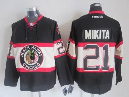 Chicago Blackhawks #21 Stan Mikita Black Third Jersey