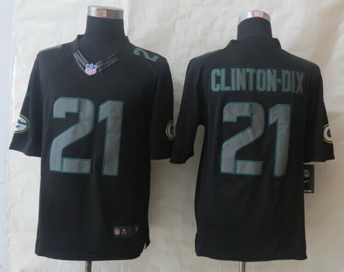 Nike Green Bay Packers #21 Ha Ha Clinton-Dix Black Impact Limited Jersey