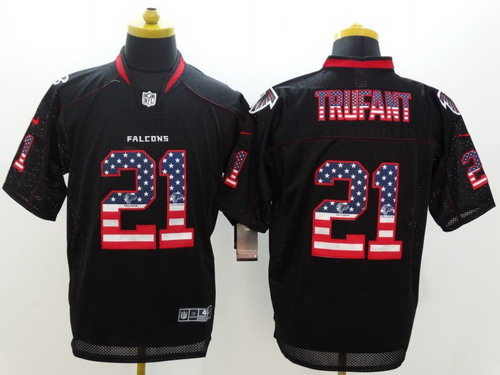 Nike Atlanta Falcons #21 Desmond Trufant 2014 USA Flag Fashion Black Elite Jersey