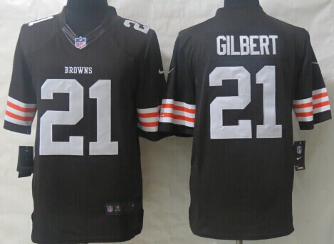 Nike Cleveland Browns #21 Justin Gilbert Brown Limited Jersey