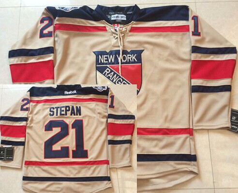 New York Rangers #21 Derek Stepan 2012 Winter Classic Cream Jersey 