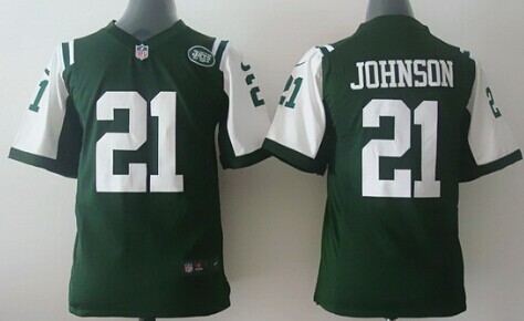 Nike New York Jets #21 Chris Johnson Green Game Kids Jersey