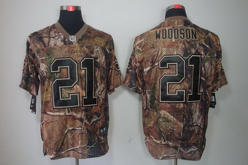 Nike Green Bay Packers #21 Charles Woodson Realtree Camo Elite Jersey