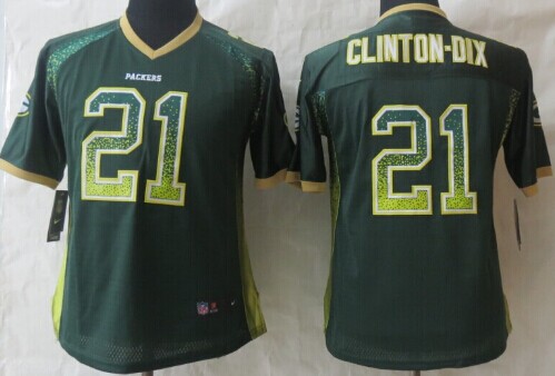 Nike Green Bay Packers #21 Ha Ha Clinton-Dix Drift Fashion Green Womens Jersey