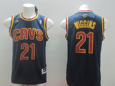 Cleveland Cavaliers #21 Andrew Wiggins Revolution 30 Swingman Navy Blue Jersey