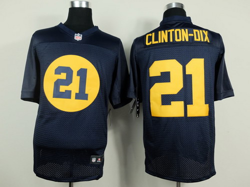 Nike Green Bay Packers #21 Ha Ha Clinton-Dix Navy Blue Elite Jersey
