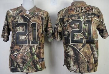 Nike San Francisco 49ers #21 Frank Gore Realtree Camo Elite Jersey