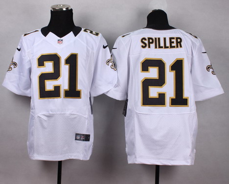 Nike New Orleans Saints #21 C.J. Spiller White Elite Jersey