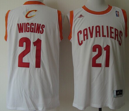 Cleveland Cavaliers #21 Andrew Wiggins Revolution 30 Swingman White Jersey