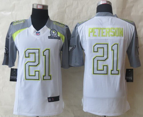 Nike Team Carter #21 Patrick Peterson 2015 Pro Bowl White Elite Jersey