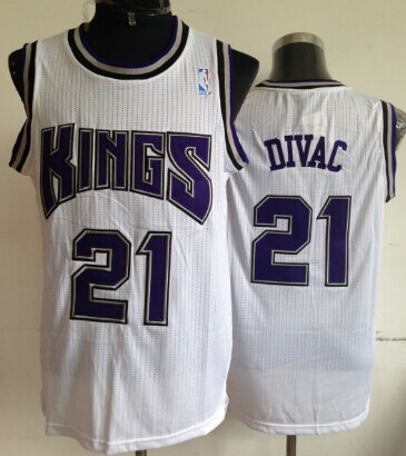 Sacramento Kings #21 Vlade Divac White Swingman Jersey