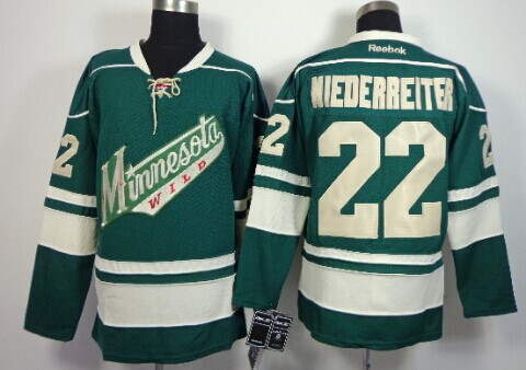 Minnesota Wild #22 Nino Niederreiter Green Third Jersey