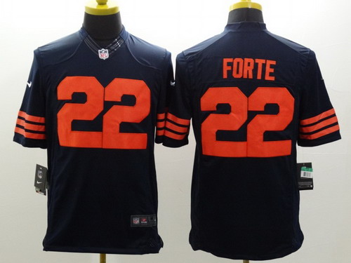 Nike Chicago Bears #22 Matt Forte Blue With Orange Limited Jersey