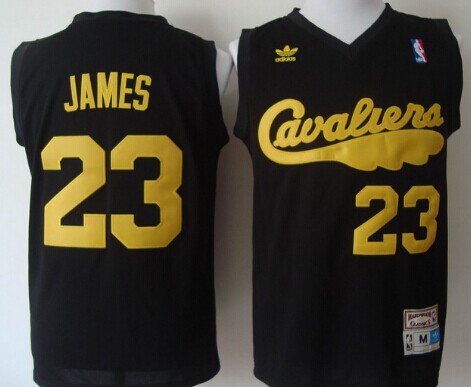 Cleveland Cavaliers #23 LeBron James 2009 Black Swingman Throwback Jersey