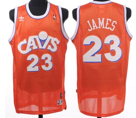 Cleveland Cavaliers #23 LeBron James CavFanatic Orange Swingman Throwback Jersey