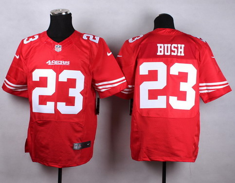 Nike San Francisco 49ers #23 Reggie Bush Red Elite Jersey