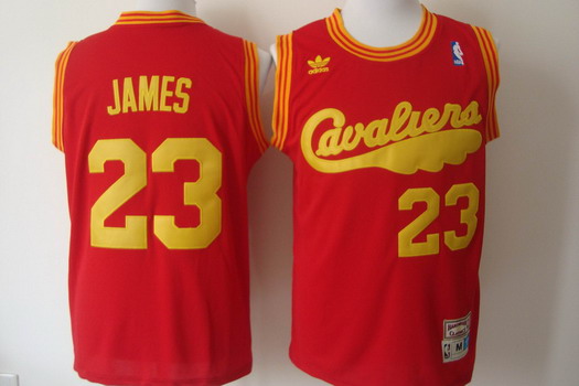 Cleveland Cavaliers #23 LeBron James 2009 Red Swingman Throwback Jersey