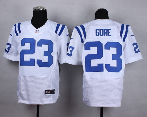 Nike Indianapolis Colts #23 Frank Gore White Elite Jersey