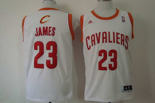 Cleveland Cavaliers #23 LeBron James Revolution 30 Swingman White Jersey