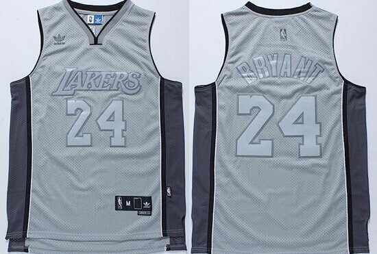 Los Angeles Lakers #24 Kobe Bryant Gray Swingman Throwback Jersey