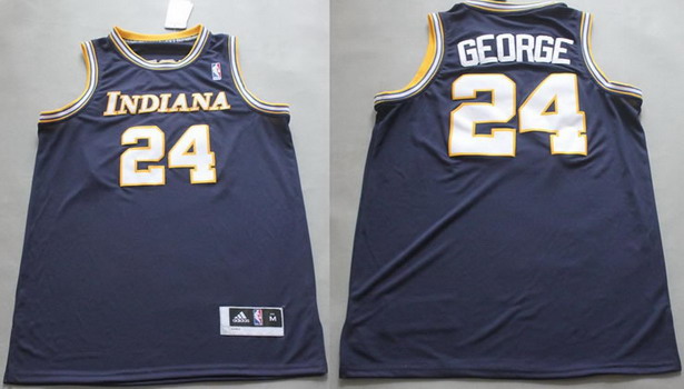 Indiana Pacers #24 Paul George ABA Hardwood Classic Swingman Navy Blue Jersey