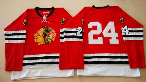 Chicago Blackhawks #24 Martin Havlat 1960-61 Red Vintage Jersey