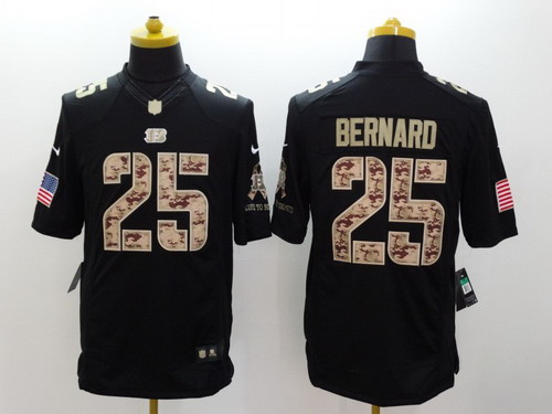 Nike Cincinnati Bengals #25 Giovani Bernard Salute to Service Black Limited Jersey