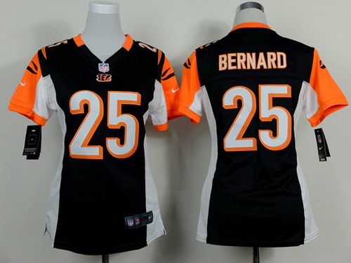 Nike Cincinnati Bengals #25 Giovani Bernard Black Game Womens Jersey