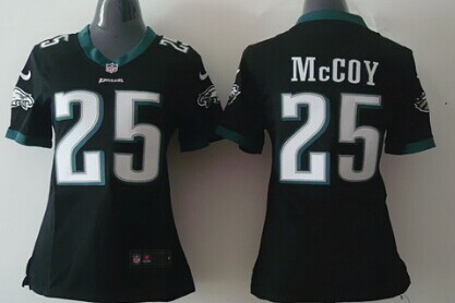 Nike Philadelphia Eagles #25 LeSean McCoy Black Game Womens Jersey