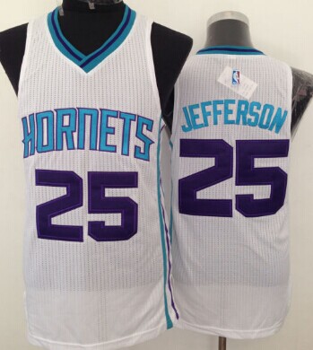 Charlotte Hornets #25 Al Jefferson White Swingman Jersey