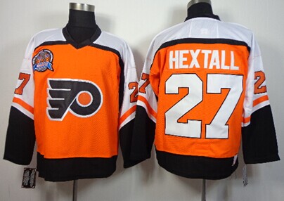 Philadelphia Flyers #27 Ron Hextall Stanley Cup Orange Throwback CCM Jersey