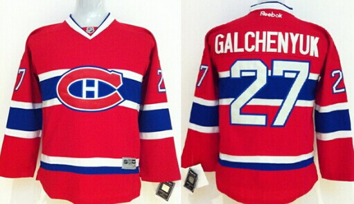 Montreal Canadiens #27 Alex Galchenyuk Red Kids Jersey