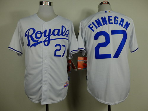 Kansas City Royals #27 Brandon Finnegan White Jersey