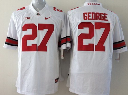 Ohio State Buckeyes #27 Eddie George 2014 White Limited Kids Jersey