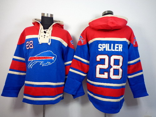 Buffalo Bills #28 C.J. Spiller 2014 Light Blue Hoodie