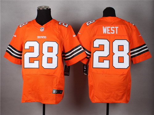 Nike Cleveland Browns #28 Terrance West Orange Elite Jersey