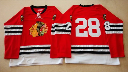 Chicago Blackhawks #28 Steve Larmer 1960-61 Red Vintage Jersey