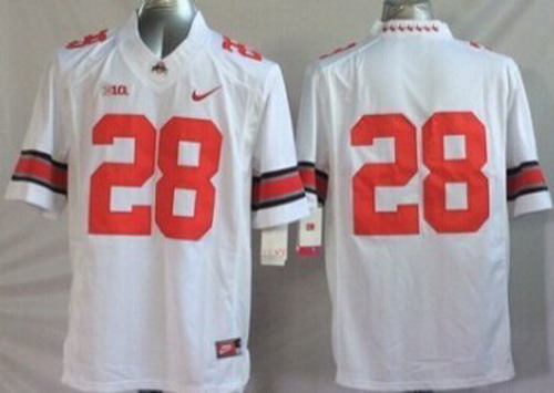 Ohio State Buckeyes #28 Dominic Clarke 2014 White Limited Jersey