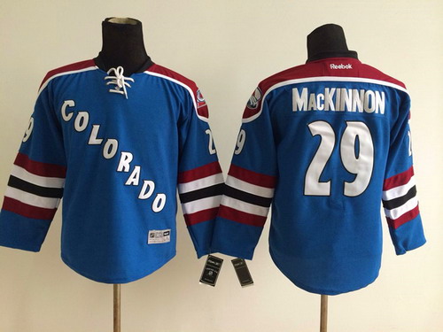 Colorado Avalanche #29 Nathan MacKinnon Blue Third Kids Jersey