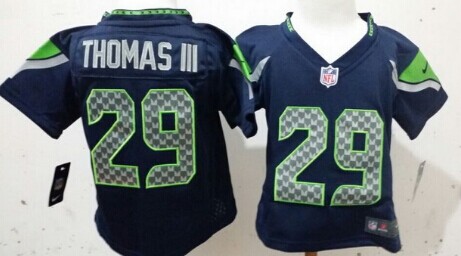 Nike Seattle Seahawks #29 Earl Thomas III Navy Blue Toddlers Jersey