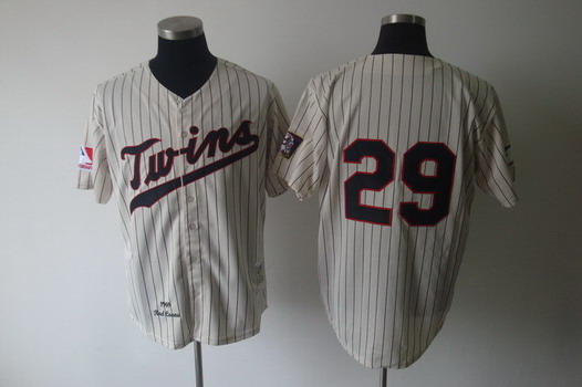 Minnesota Twins #29 Rod Carew 1969 Cream Throwback Jersey