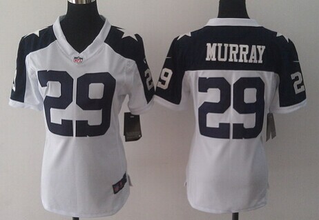 Nike Dallas Cowboys #29 DeMarco Murray White Thanksgiving Game Womens Jersey