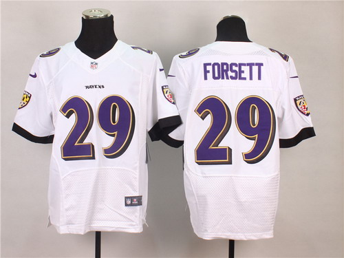 Nike Baltimore Ravens #29 Justin Forsett 2013 White Elite Jersey